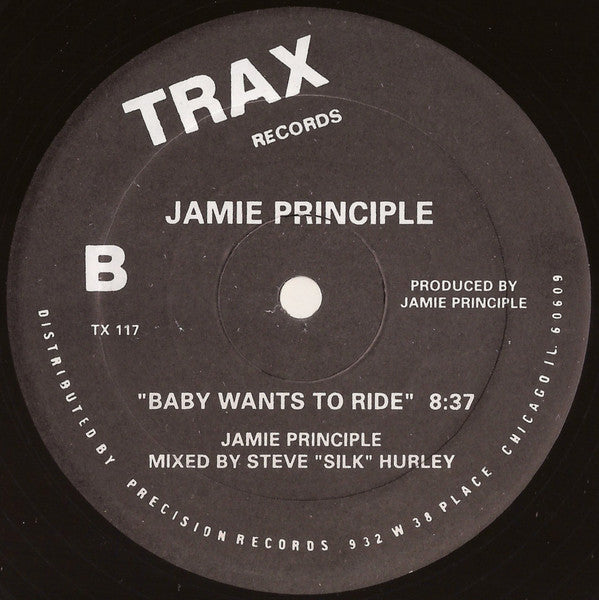 Image of Back Cover of 12" - /VG+ - MARSHALL JEFFERSON / JAMIE PRINCIPLE, Move Your Body / Baby Wants To Ride (Trax Records; TX 117, US 2002), Blemish on label, - 3116426C