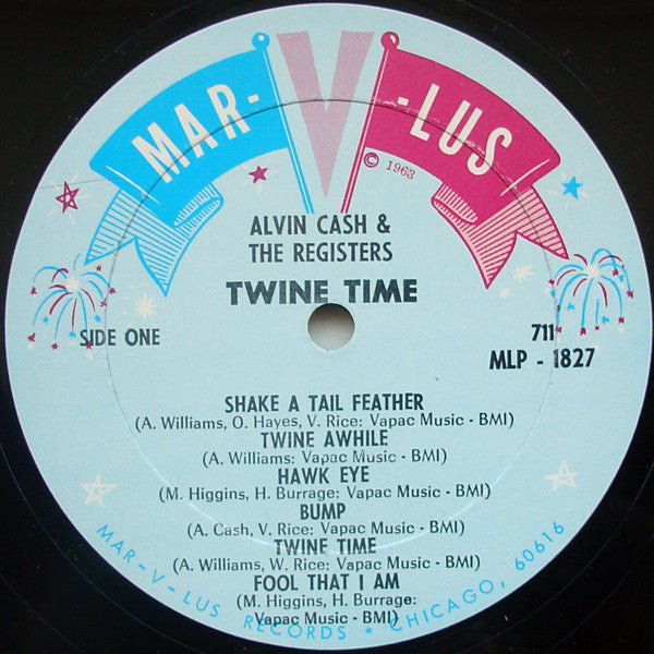 Image of Label Cover of LP - VG/VG - ALVIN CASH AND THE "REGISTERS", Twine Time (Mar-v-lus Records ; MLP 1827, US 1965), , - 3146290S