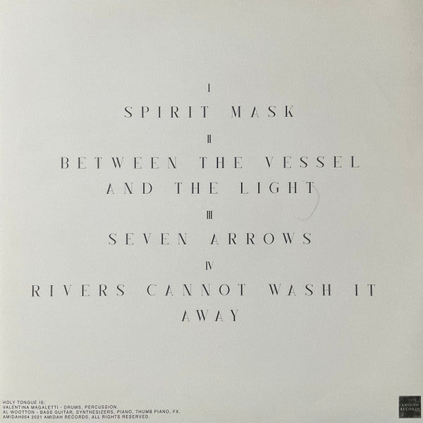 Image of Back Cover of LP - VG+/VG - HOLY TONGUE, III (Amidah; AMIDAH004, 2022, Picture Sleeve), Strong VG, - 3126348E