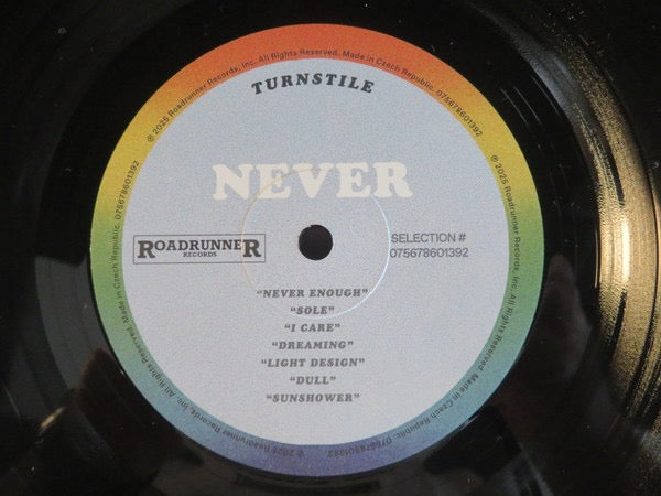 Image of Label Cover of LP - NEW/NEW - TURNSTILE, Never Enough (Roadrunner Records; 075678601392, Europe 2025), , - 3136086E