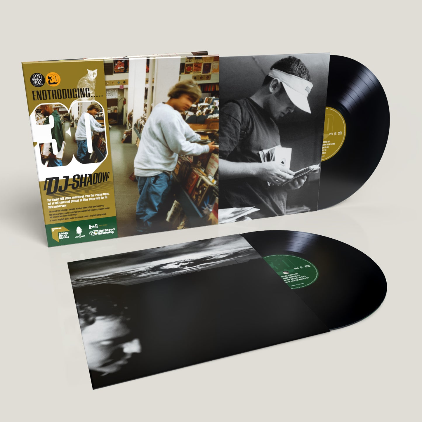 Image of Back Cover of 2xLP - NEW/NEW - DJ SHADOW, Endtroducing….. (30th Anniversary Edition) (PIAS; PIASC1129DLP, Worldwide 2026, Gatefold, Inner, Black Vinyl), , Celebrate three decades of a cinematic masterpiece. Originally released in 1996, DJ Shadow’s debut Endtroducing..... stands as a monumental achievement in electronic music, famously recognized by the Guinness World Records as the first album created entirely from samples. This 30th Anniversary Edition is the ultimate celebration of a record that