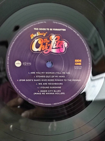 Image of Label Cover of LP - EX/VG+ - THE CHI-LITES, Too Good To Be Forgotten (The Best Of The Chi-Lites) (Demon Records; DEMREC974, UK 2022, Picture Sleeve, Inner), In opened stickered shrink., - 3216069C