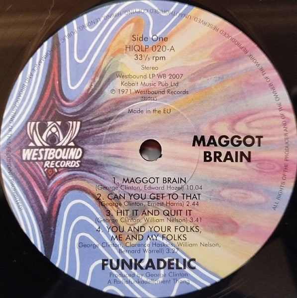 Image of Label Cover of LP - VG+/VG+ - FUNKADELIC, Maggot Brain (Westbound Records; HIQLP 020, Europe 2023 Reissue, Gatefold), , - 3246111S
