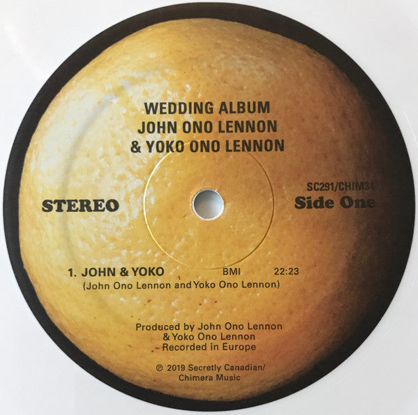 Image of Label Cover of LP - VG+/VG+ - JOHN AND YOKO, Wedding Album (Secretly Canadian ; SC291, UK 2019 Reissue, Box Set, Booklet & 2 Inserts, Poster & Postcard, White Vinyl, 50th anniversary reissue), , - 3246115S