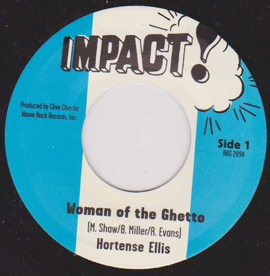 Image of Front Cover of 7" - /VG - HORTENSE ELLIS, Woman Of The Ghetto (Impact!; RRS 2094, US Reissue), , - 3216195C