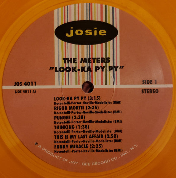 Image of Label Cover of LP - VG+/VG+ - THE METERS, Look-Ka Py Py (Josie; JOS 4011, US Reissue, Limited Edition Transparent Orange vinyl), , - 3226411E