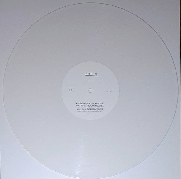 Image of Label Cover of LP - NEW/NEW - KASABIAN, ACT III (Sony; 19958441651, UK 2026, Insert, White Vinyl), , Kasabian announce hotly anticipated 9th studio album, Act III. Releasing 4th Sept via Columbia Records. Draped in Serge s instantly recognisable hazy vocals, the album is 10 tracks of guitar-driven, psyche-infused pop and 3 interludes. Packed to the brim with hooks and a strong dose of swagger, the album cements Kasabian as one of the UK s most essential bands of the 21st century. - 3636116E