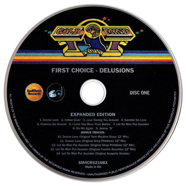 Image of Label Cover of 4xCD - M/M - FIRST CHOICE, Love Having You Around: The Gold Mind Recordings (1977-1980) (SoulMusic Records; SM4CR5216BX, UK 2024, Clamshell Box Set, Booklet & Inners), Still SEALED In Shrinkwrap, - 3316003C
