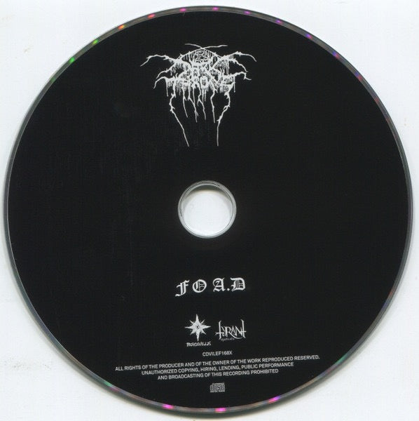 Image of Label Cover of CD - VG+/VG+ - DARKTHRONE, F.O.A.D. (Peaceville; CDVILEF168X, UK 2007, Clamshell Box Set, Booklet,Postcards Set & Poster), , - 3316021C
