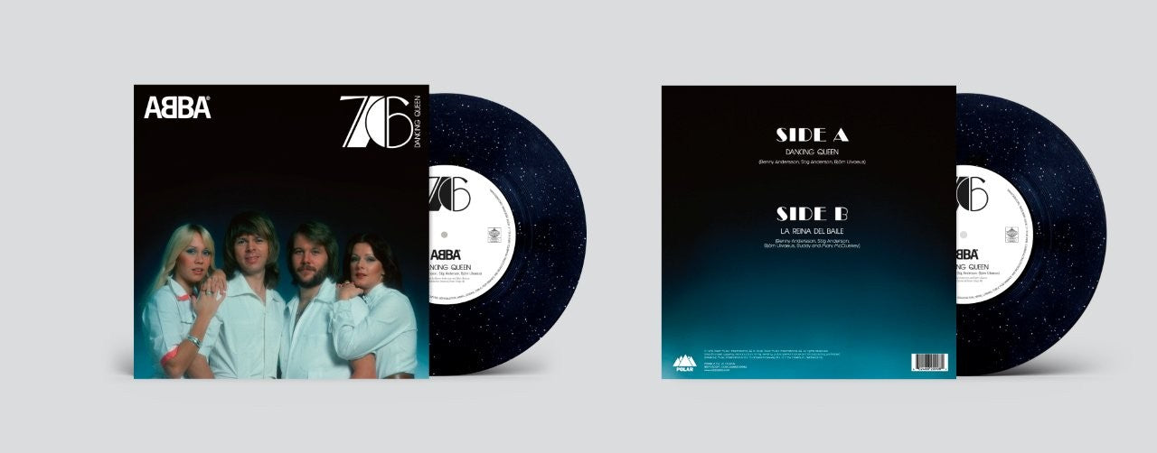 Image of Label Cover of 10" - NEW/NEW - ABBA, Dancing Queen (Umc; 8820998, UK 2026 Reissue, Limited Edition Black Sparkling Vinyl), , Re-issue of ABBAs 'Dancing Queen' on 10" black vinyl and limited edition black sparkling vinyl, in celebration of the track's 50th anniversary. Remastered at Abbey Road. - 9410238C