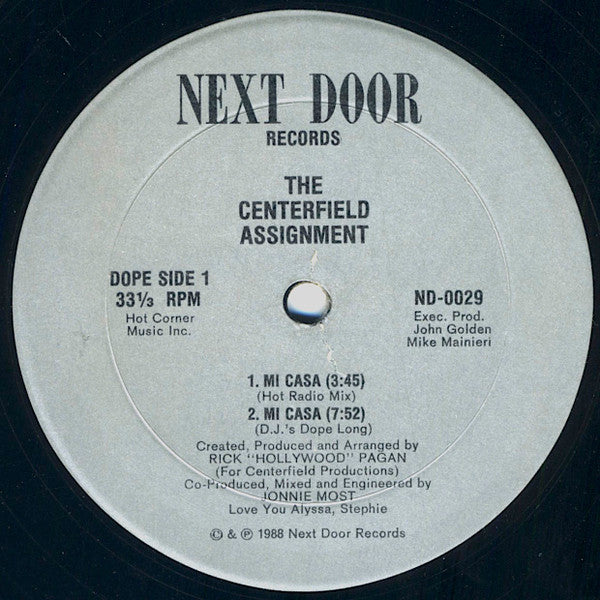 Image of Front Cover of 12" - /VG - THE CENTERFIELD ASSIGNMENT, Mi Casa (Next Door Records; ND-0029, US 1988), , - 3346053S