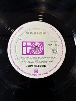 Image of Label Cover of LP - G+/G+ - JOHN RENBOURN, Sir John Alot Of Merrie Englandes Musyk Thyng & Ye Grene Knyghte (Transatlantic Records; TRA 167, New Zealand 1968, Laminated Flipback Sleeve), Spine wear, Light hairline marks, Rare NZ Press, - 3316081C