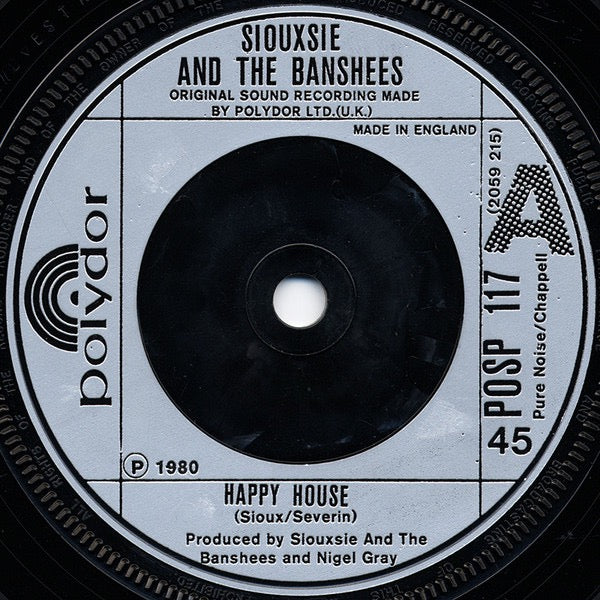 Image of Label Cover of 7" - VG/VG - SIOUXSIE AND THE BANSHEES, Happy House (Polydor; POSP 117, UK 1980, Picture Sleeve), , - 3316207C