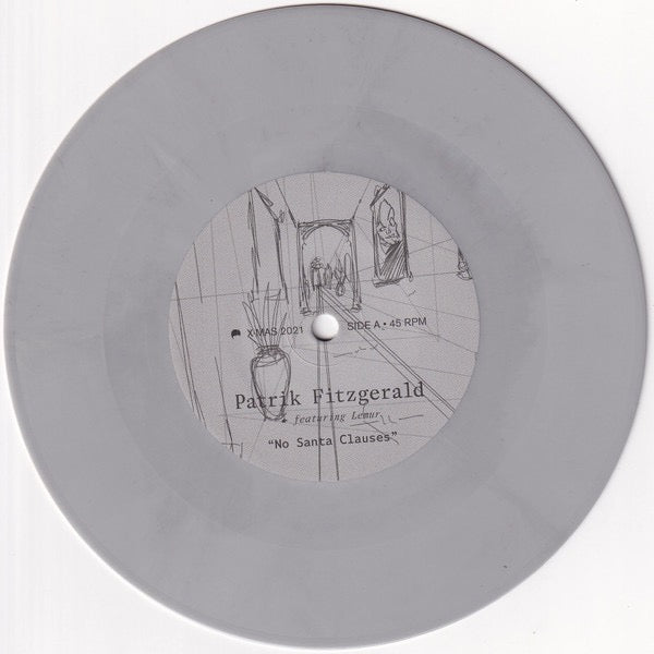 Image of Label Cover of 7" - VG+/VG+ - PATRIK FITZGERALD, No Santa Clauses (Crispin Glover Records; BEAG3CGR132, Norway 2021, Picture Sleeve, Insert, Grey Vinyl), Clean copy, - 3316516C