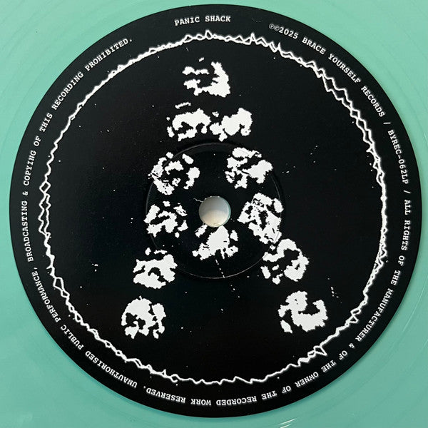 Image of Label Cover of LP - VG+/EX - PANIC SHACK, Panic Shack (Brace Yourself Records; BYREC-062LP, UK 2025, Inner, Clear Vinyl), Seal opened instore, still in hype stickered shrinkwrap. Small tear to hype sticker., - 3226387E