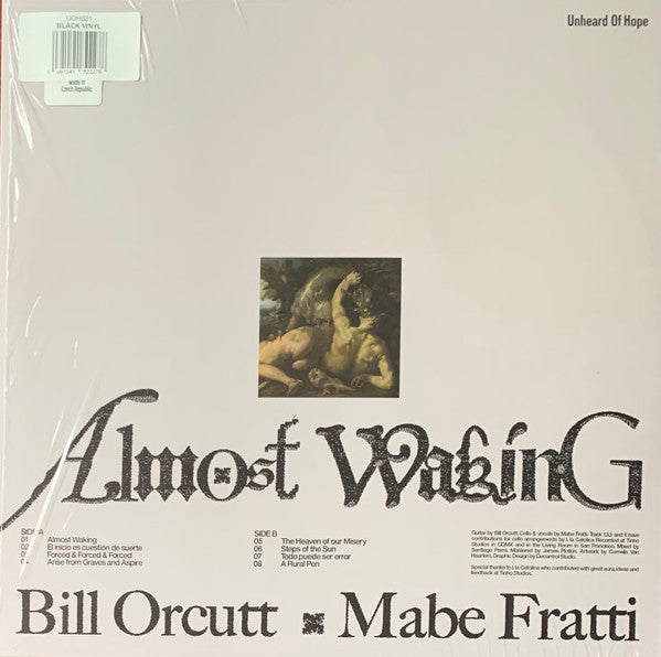 Image of Back Cover of LP - EX/EX - BILL ORCUTT & MABE FRATTI, Almost Waking (Unheard of Hope ; UOH21LP, US 2026, Black Vinyl), Opened Instore, Still In Shrinkwrap, - 3346289S