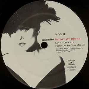 Image of Label Cover of 2x12" - VG/G+ - BLONDIE, Heart Of Glass (Chrysalis ; V V 58387, US 1995, Picture Sleeve), open shrink w/ hype sticker. lots of light marks, - 3446032S