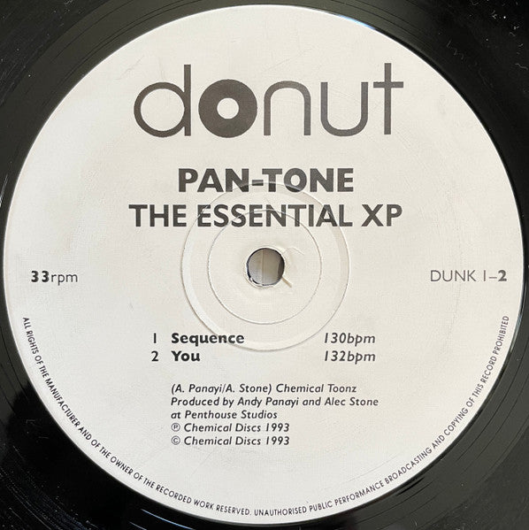 Image of Back Cover of 12" - /VG+ - PAN-TONE, The Essential XP (Donut; DUNK 1, UK 1993, Plain Sleeve), Highlighter and WOL., - 3446210S