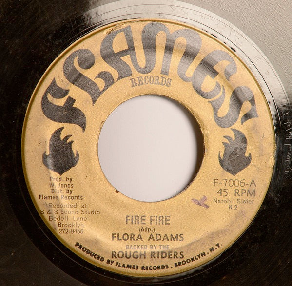 Image of Front Cover of 7" - /G+ - FLORA ADAMS, Fire Fire (Flames Records; F-7006, US 1975), Light marks and scuffs, a few ticks on dub side. Name on labels, light wear., - 3416407C