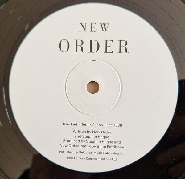 Image of Label Cover of CD - VG+/EX - NEW ORDER, True Faith Remix (Factory; Fac 183R, Europe 2023 Reissue, Picture Sleeve, Inner), , - 3416390C
