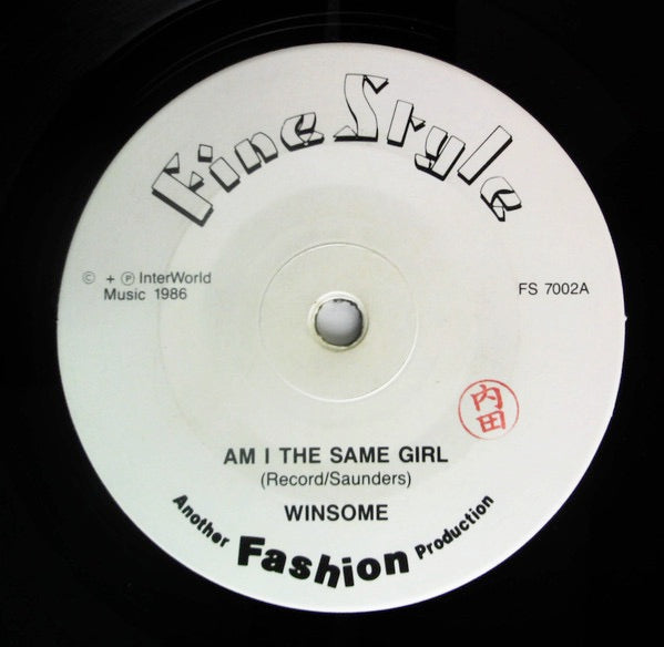 Image of Front Cover of 7" - /VG+ - WINSOME, Am I The Same Girl / Can't Take The Lies (Fine Style; FS 7002, UK 1986, Solid Centre), , - 3416443C