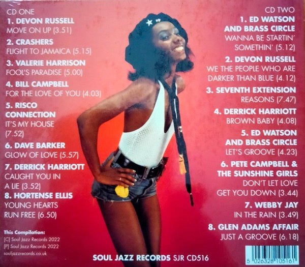 Image of Back Cover of 2xCD - VG+/VG+ - VARIOUS, Disco Reggae Rockers (Soul Jazz Records; SJR CD516, UK 2022, Card Slipcase with Jewel Case inside), , - 3416507C