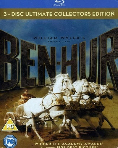Image of Front Cover of 3xBlu-Ray - VG+/VG+ - WILLIAM WYLER, Ben-Hur (Warner Bros; 5000127217, Europe 2011 Reissue, Slipcase), , - 3516142C