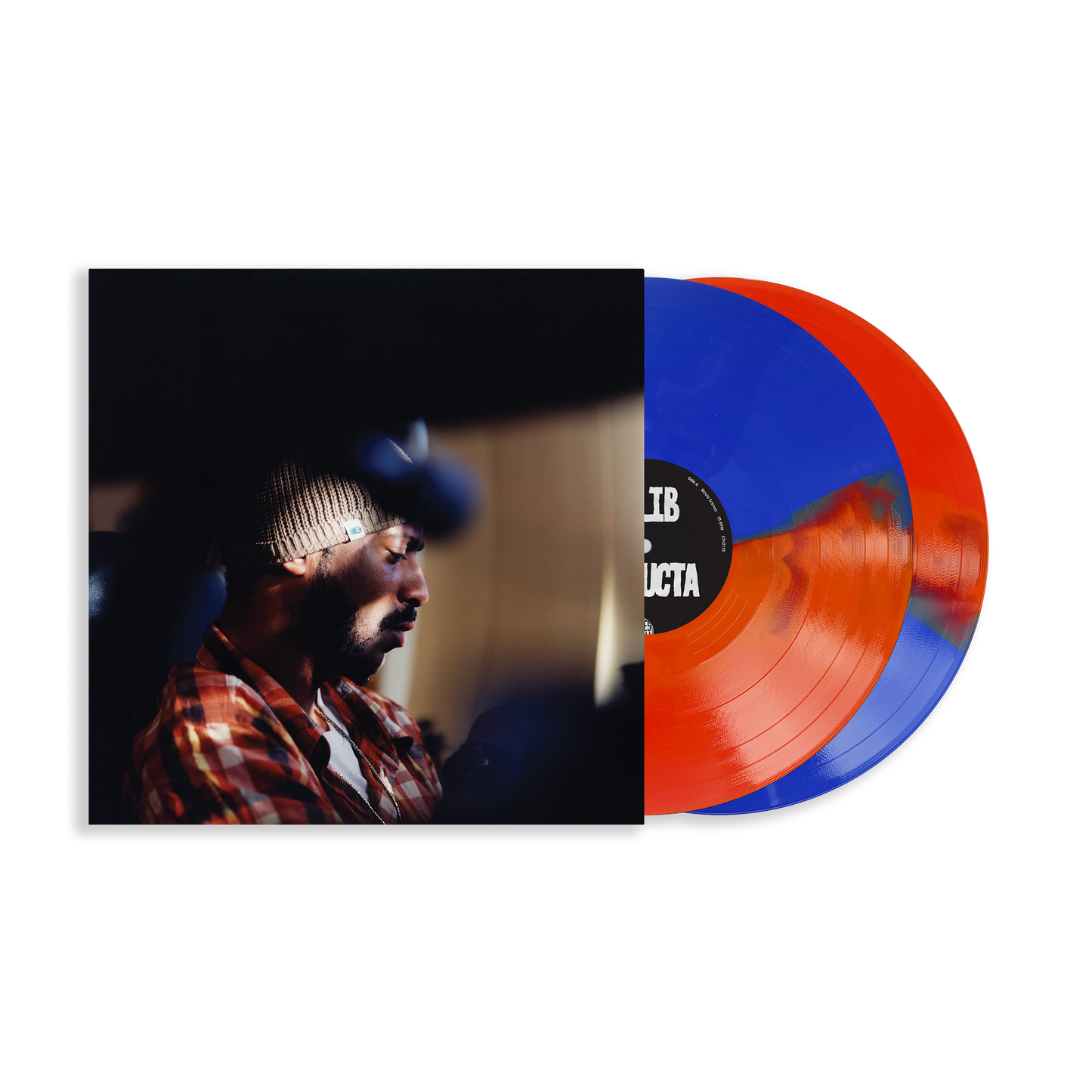 Image of Back Cover of 2xLP - NEW/NEW - MADLIB, Beat Konducta Vol 1-2: Movie Scenes (Stones Throw Records; STH2133-4LP, UK 2026, Siren Split Vinyl), , Madlib's first official Beat Konducta volumes bring together Movie Scenes and Movie Scenes, The Sequel, instrumental hip-hop inspired by 1970s TV and film library records. Long out of print, the two volumes are presented together on 2LP for the first time on 50/50 split red and blue vinyl in a gatefold sleeve. - 9412055C