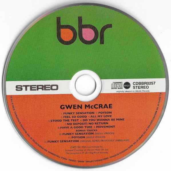 Image of Label Cover of CD - VG+/VG+ - GWEN MCCRAE, Gwen McCrae (Big Break Records; CDBBR 0257, UK 2014 Reissue, Jewel Case), , - 3516448C