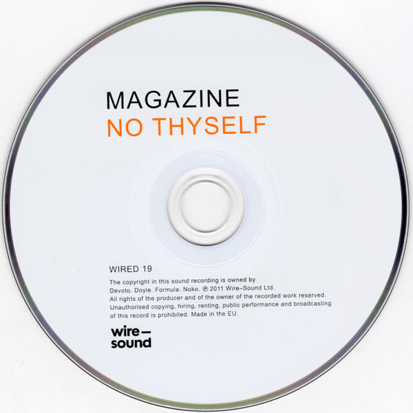 Image of Label Cover of CD - VG+/VG+ - MAGAZINE, No Thyself (Wire-Sound; WIRED 19, UK 2011, Jewel Case), , - 3516500C