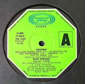 Image of Label Cover of LP - G+/VG - SILVIO RODR GUEZ, Unicornio - Edici n Urgente (Movieplay; 17.3295/8, Spain 1982), Seam on sleeve burst on spine. Light marks only, - 3526269E