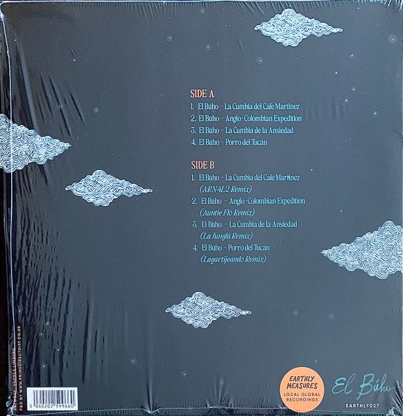 Image of Back Cover of LP - VG/VG - EL B HO, Cumbias Imaquinarias (Earthly Measures; EARTHLY027, UK 2025, Inner), Sleeve wringworn with corner damage. Inner is split., - 3516629C