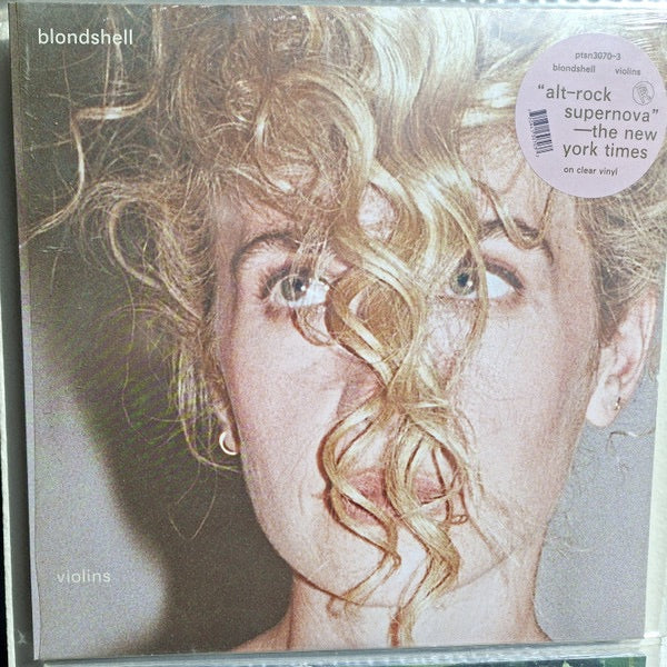Image of Front Cover of LP - NEW/NEW - BLONDSHELL, Violins (Partisan Records; PTSN3070-3, UK 2026, Inner, Sticker, Indie Exclusive Clear Vinyl), , 'Violins', the third album from Blondshell, finds Sabrina Teitelbaum digging in. Following her acclaimed 2023 self-titled debut and 2025's 'If You Asked For A Picture', the 11-track 'Violins' trades the veil of bad romantic relationships for something braver, asking how we balance the world's violence with its beauty across songs about troubled friendships, relig