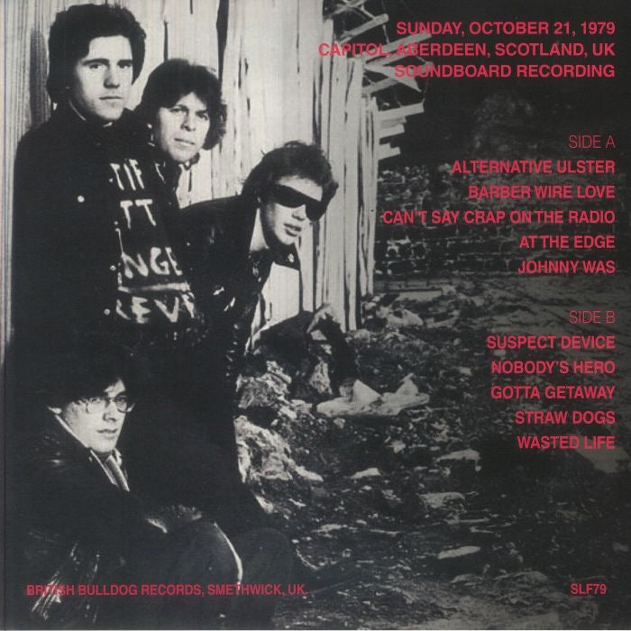 Image of Back Cover of LP - VG+/VG+ - STIFF LITTLE FINGERS, Complete Chaos (British Bulldog Records; SLF79, UK 2025, Red Marble Vinyl, Live at The Capitol, Aberdeen, October 21st 1979), Still In Opened Shrinkwrap, - 3646027S