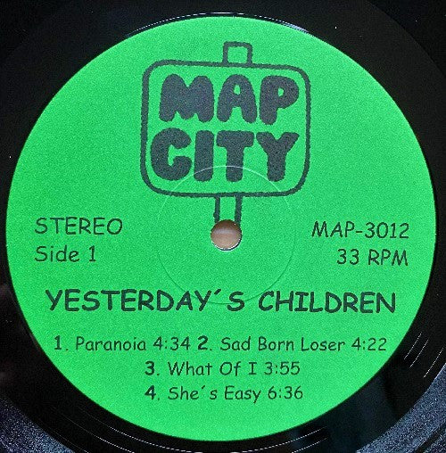 Image of Label Cover of LP - VG+/EX - YESTERDAY'S CHILDREN, Yesterday's Children (Map City; MAP-3012, 1993 Reissue), , - 3526335E
