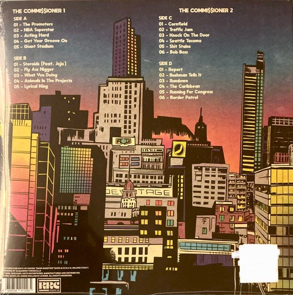 Image of Back Cover of 2xLP - EX/EX - KOOL KEITH, The Commi$$ioner Vol. 1 & 2 (RRC Music Co.; RRC-089, Netherlands 2025), Still In Opened Shrinkwrap, - 3616158C