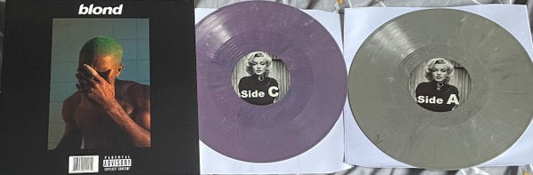 Image of Front Cover of 2xLP - VG+/VG+ - FRANK OCEAN, Blond (Not On Label (Frank Oc; 883958014219, UK 2022 Reissue, Glossy Sleeve, Unofficial, Grey and Purple Vinyl), , - 3616219C