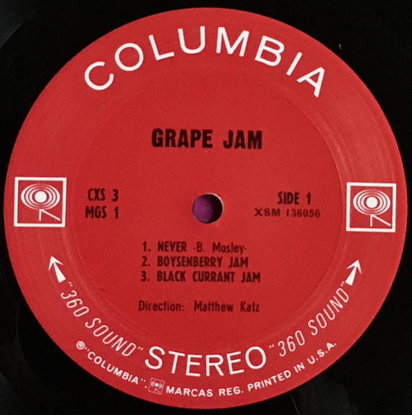 Image of Label Cover of LP - VG+/VG+ - MOBY GRAPE, Grape Jam (Sundazed; LP 5227, US 2007 Reissue), , - 3626282E