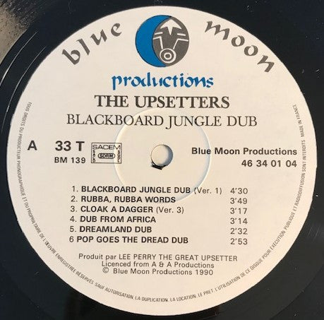 Image of Label Cover of LP - VG+/VG+ - THE UPSETTERS, Blackboard Jungle Dub (Blue Moon Productions; BM 139, France 1990 Reissue), , - 3626332E