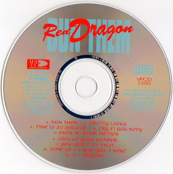 Image of Label Cover of CD - VG+/VG+ - RED DRAGON, Bun Them (VP Records; VPCD1350, US 1994, Jewel Case), , - 3616360C