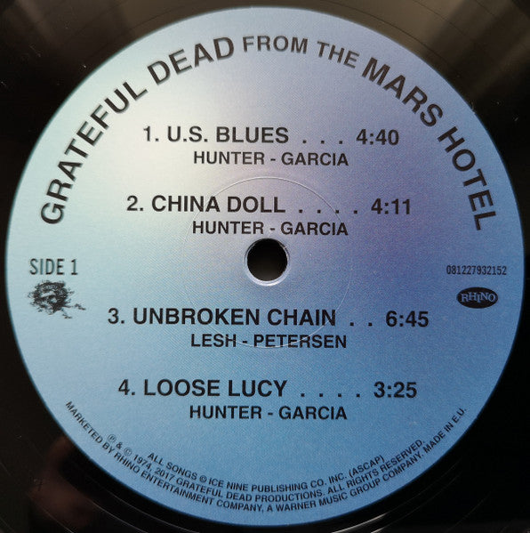Image of Label Cover of LP - VG/VG+ - GRATEFUL DEAD, From The Mars Hotel (Grateful Dead Records; 081227932152, Europe 2018 Reissue, Embossed Sleeve), Edge Wear, - 3646329S