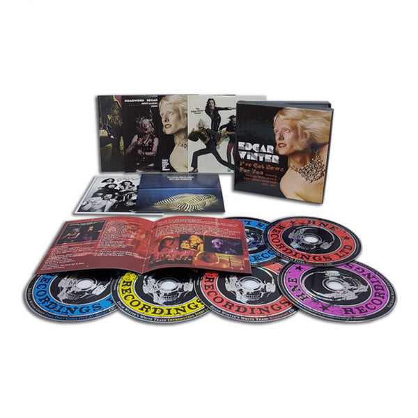 Image of Back Cover of 6xCDs - VG+/VG+ - EDGAR WINTER, I've Got News For You (Cherry Red; HNEBOX098, UK & Europe 2018 Reissue, Booklet), Small mark on disc 4 - Shock Treatment, - 3756000S