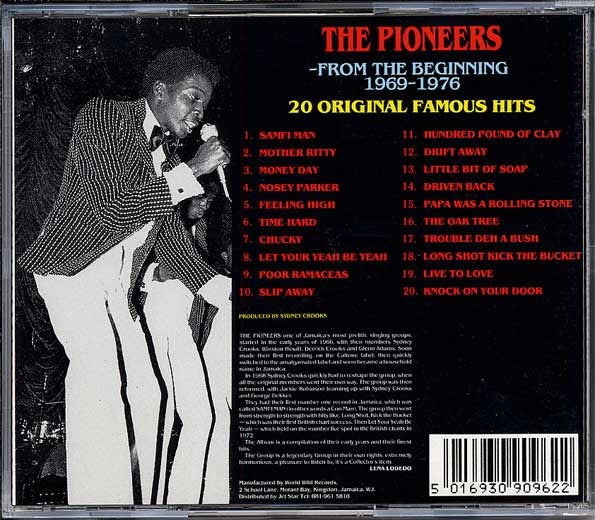 Image of Back Cover of CD - VG+/VG+ - THE PIONEERS, 20 Original Famous Hits: From The Beginning 1969-1976 (Jet Star; KPSTCD, UK , Jewel Case), , - 3636028E