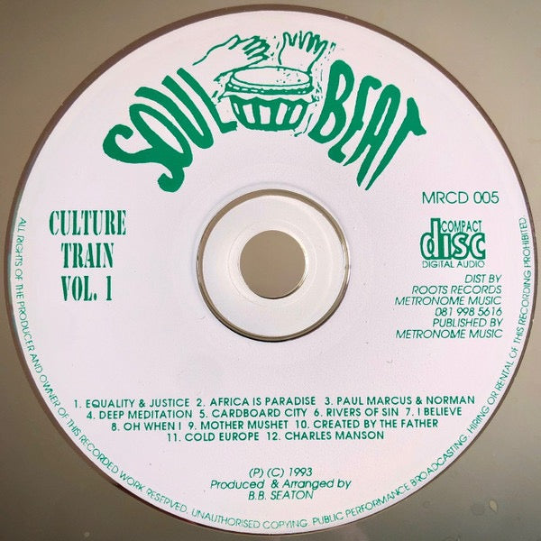 Image of Label Cover of CD - VG/VG+ - VARIOUS, Culture Train - Volume 1. (Soul Beat; MRCD005, UK 1993, Jewel Case), , - 3716296C