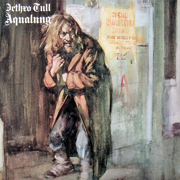 Image of Front Cover of LP - VG/VG - JETHRO TULL, Aqualung (Chrysalis Green Labels; CHR 1044, UK 1970s Reissue, Textured Gatefold Sleeve, Inner With Square Corners), Hairlines, edge wear, foxing on Inner, - 3846028S