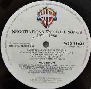 Image of Label Cover of 2xLP - VG/VG - PAUL SIMON, Negotiations And Love Songs (1971-1986) (Warner Bros. Records; WBD 11632, South Africa 1988, 2 Inners), Light marks, edge & ring wear, - 3846030S