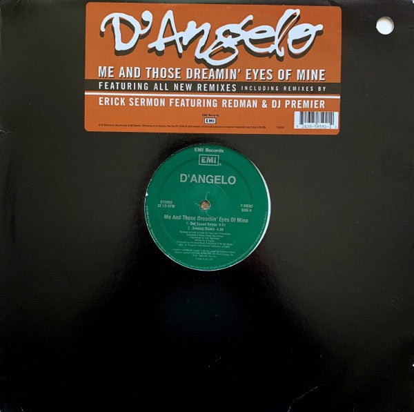 Image of Front Cover of 12" - VG+/VG+ - D'ANGELO, Me And Those Dreamin' Eyes Of Mine (EMI; Y-58592, US 1996, Stickered Plain Sleeve), Sleeve still in shrink., - 3816232C
