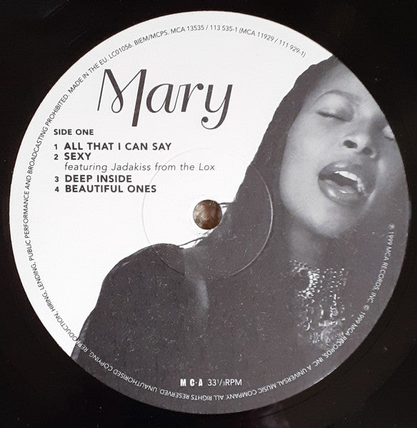 Image of Label Cover of 2xLP - VG/VG+ - MARY J. BLIGE, Mary (MCA Records; 11929, Europe 1999), , - 3846206S