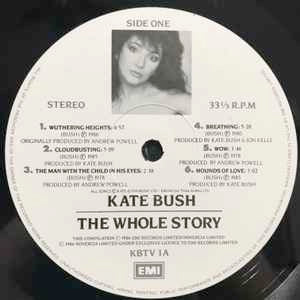 Image of Label Cover of LP - VG/G+ - KATE BUSH, The Whole Story (EMI; KBTV 1, UK 1986, Gatefold, Black Inner), Grubby sleeve., - 2216135C