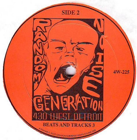 Image of Back Cover of 12" - /G+ - RANDOM NOISE GENERATION, Random Beats + Tracks Volume 3 (430 West; 4W-225, US 1994), Light marks and hairlines. Very playable copy., - 3816578C